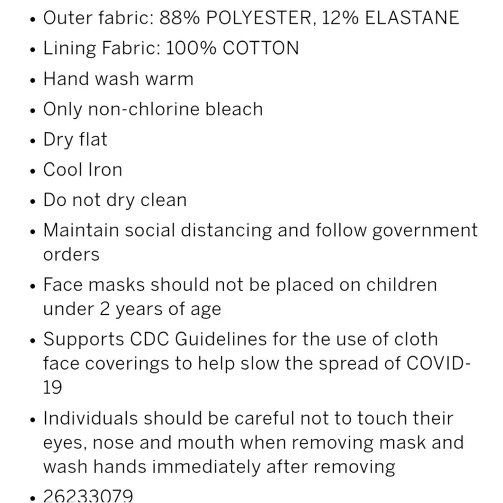Victoria's Secret Pink Plaid Re-usable Face Mask